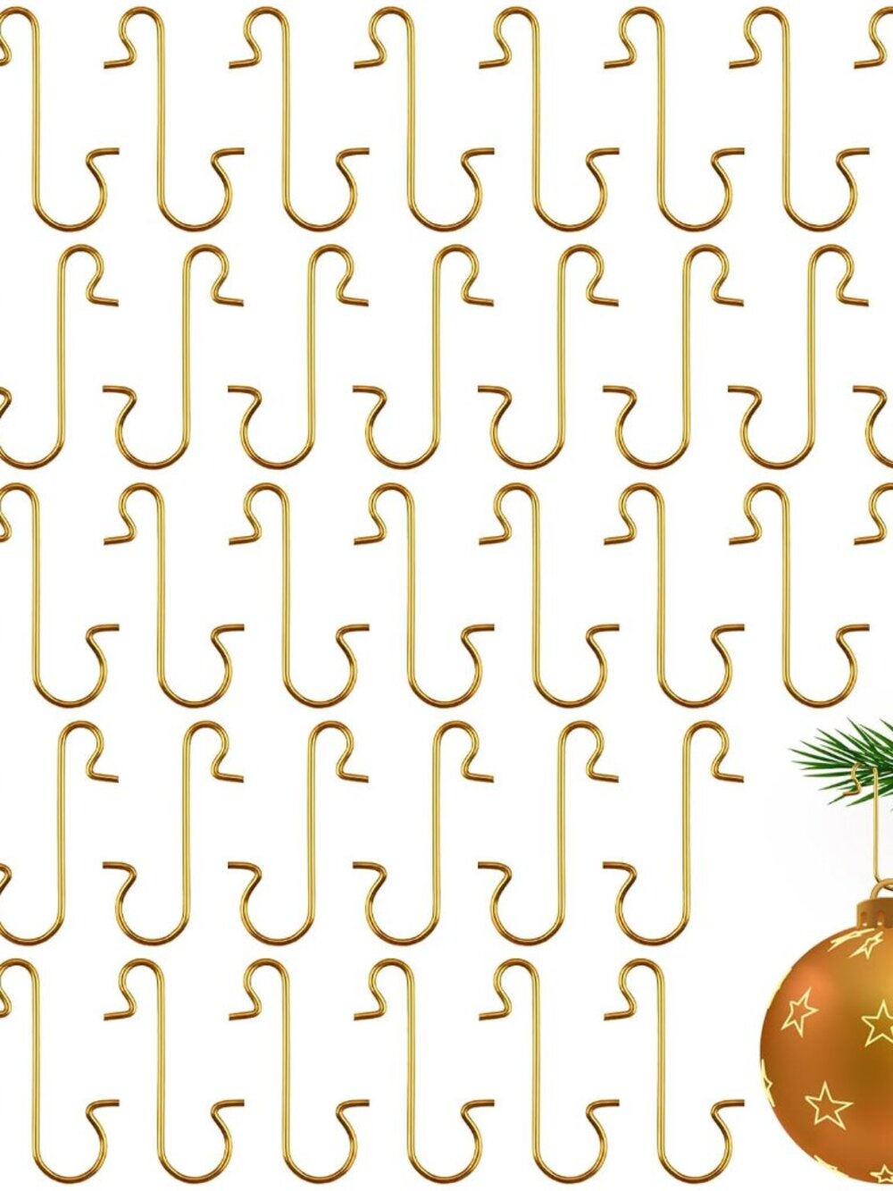 100 Pack Ornament Hooks, Christmas Ornament Hooks Ornaments Hangers Hooks for Ch